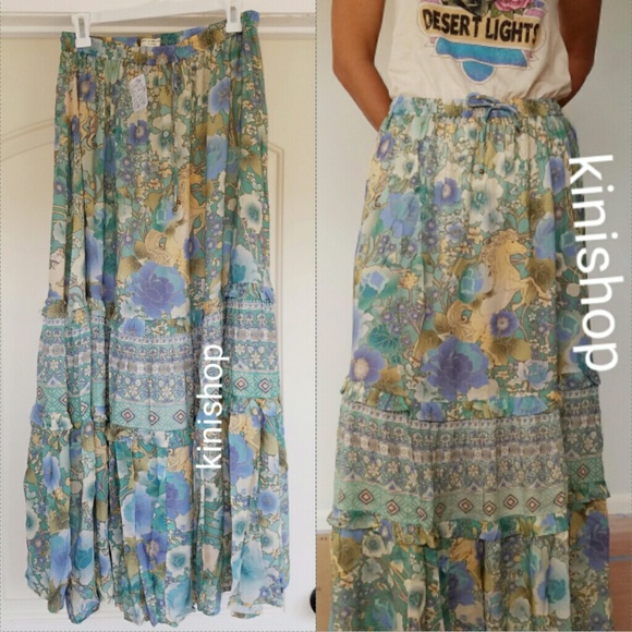 New spell designs amethyst maxi skirt turquoise FP - Picture 9 of 13